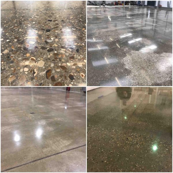 Various polished concrete floors