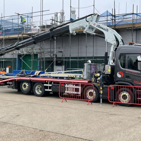 Our lorry mounted crane used for plant and container movement